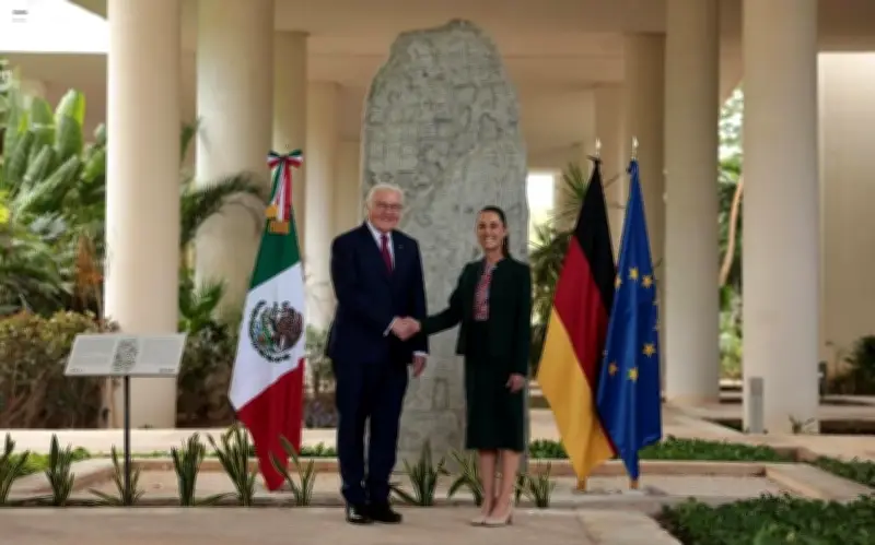 Sheinbaum recibe al presidente alemán en Cancún para fortalecer lazos bilaterales