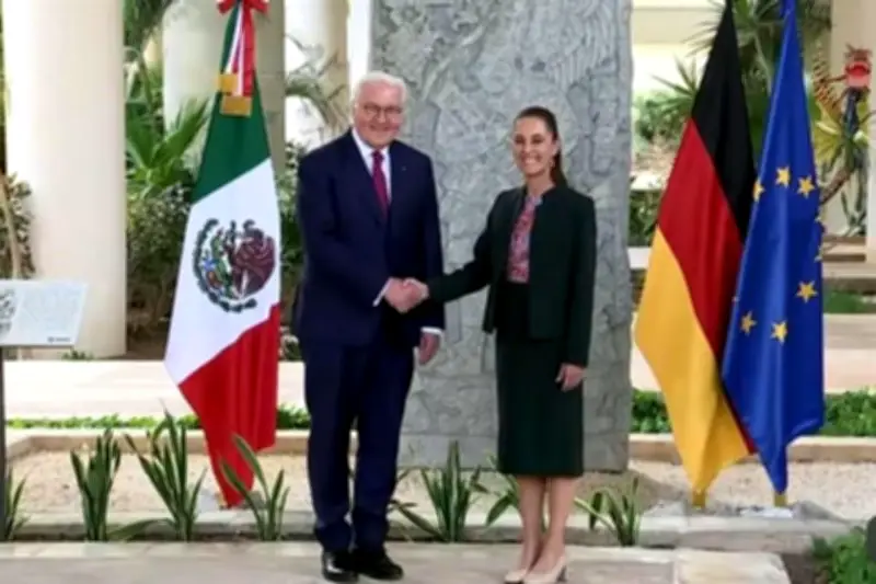 Sheinbaum Recibe al Presidente de Alemania en la Ciudad de México