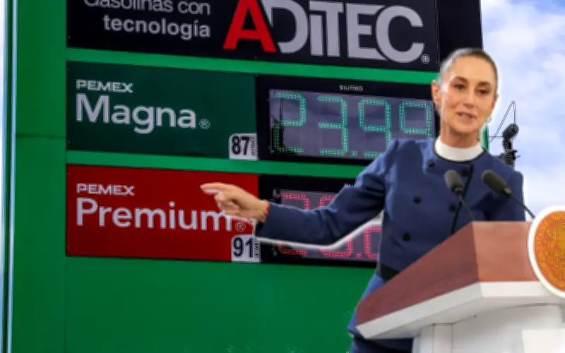 Sheinbaum Renueva Acuerdo para Congelar Precio de Gasolina Regular en 24 Pesos