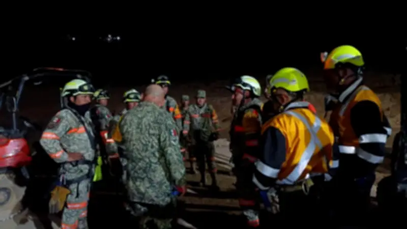 Sinaloa despliega más de 300 elementos en intenso rescate de mineros atrapados en El Rosario