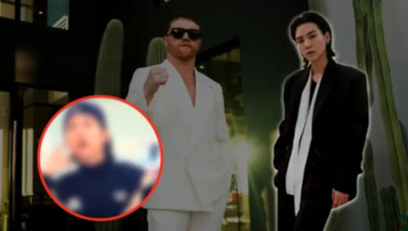 Suga de BTS sorprende usando ropa de 'No Boxing No Life' de Canelo Álvarez