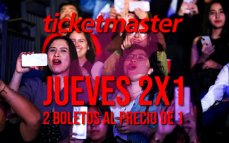 Ticketmaster Lanza Oferta 2x1 en Conciertos de Guadalajara para Este Jueves