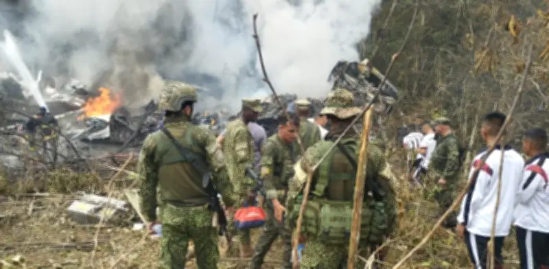 Tragedia aérea en Colombia: Ocho fallecidos tras caída de avión militar Hércules