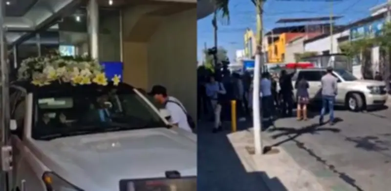 Trasladan en féretro dorado los presuntos restos de 'El Mencho' a panteón en Zapopan