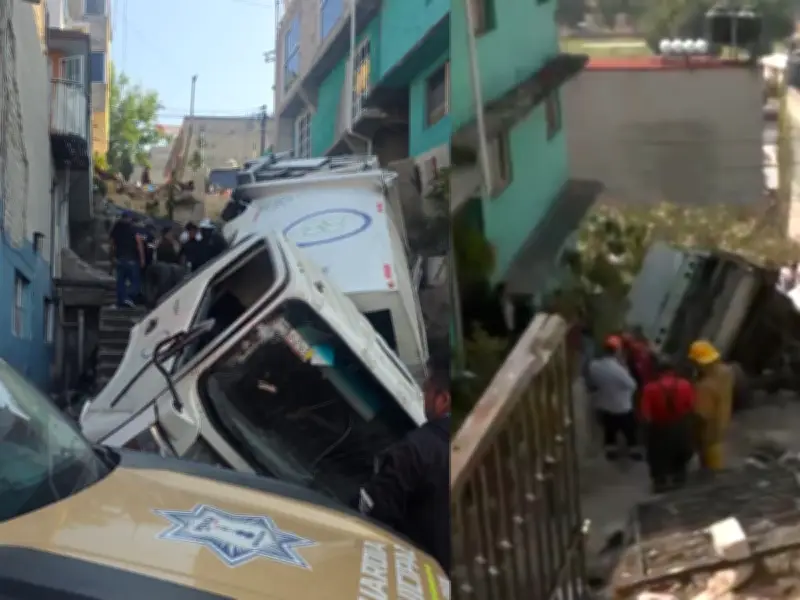Trágico accidente en Naucalpan: Camión sin frenos causa muerte y daños materiales
