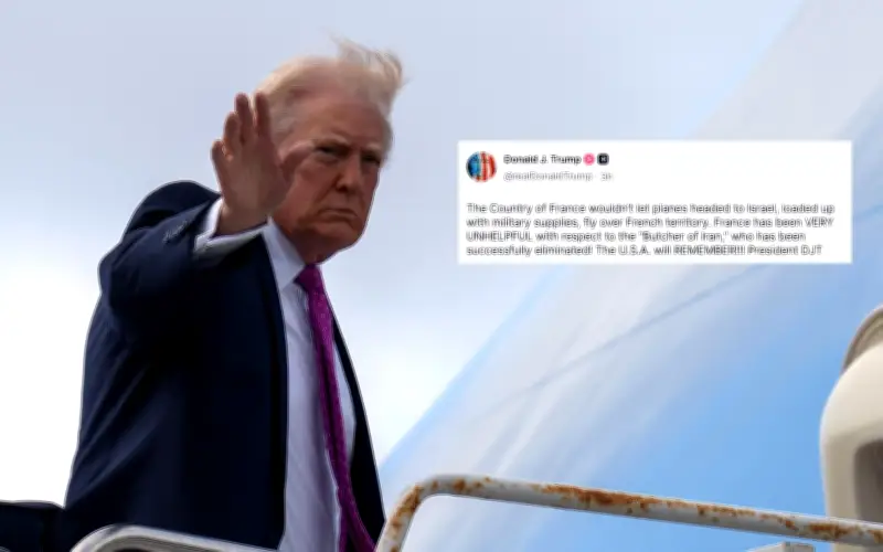 Trump amenaza a Francia y exige acción a Reino Unido en mensajes de Truth Social