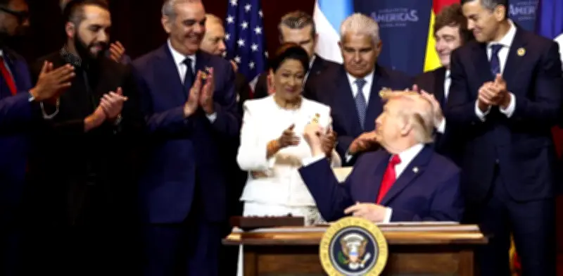 Trump anuncia alianza militar con 17 países americanos para 'destruir' cárteles; excluye a México