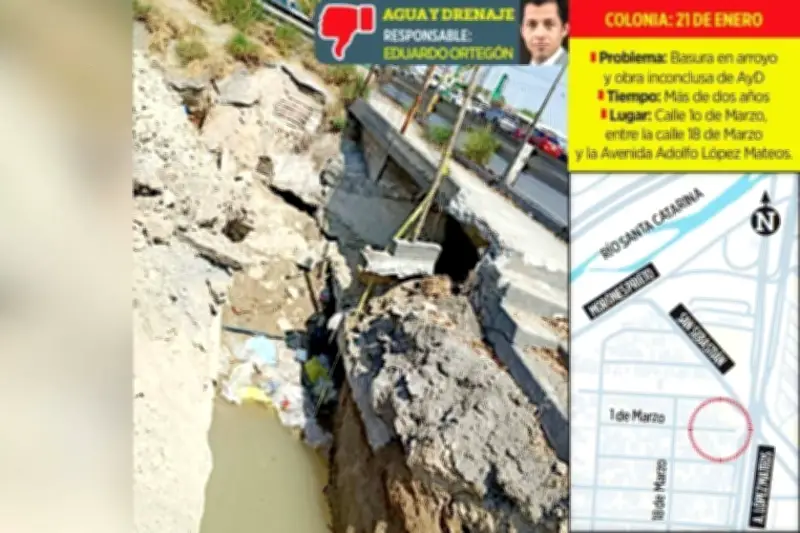 Vecinos de Monterrey Temen Inundaciones por Obras del Agua y Drenaje