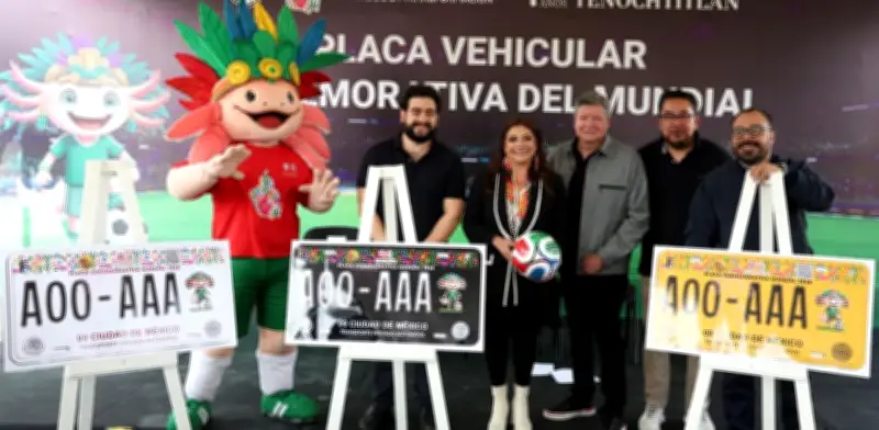 Vehículos foráneos podrán tramitar placas conmemorativas del Mundial 2026 en CDMX