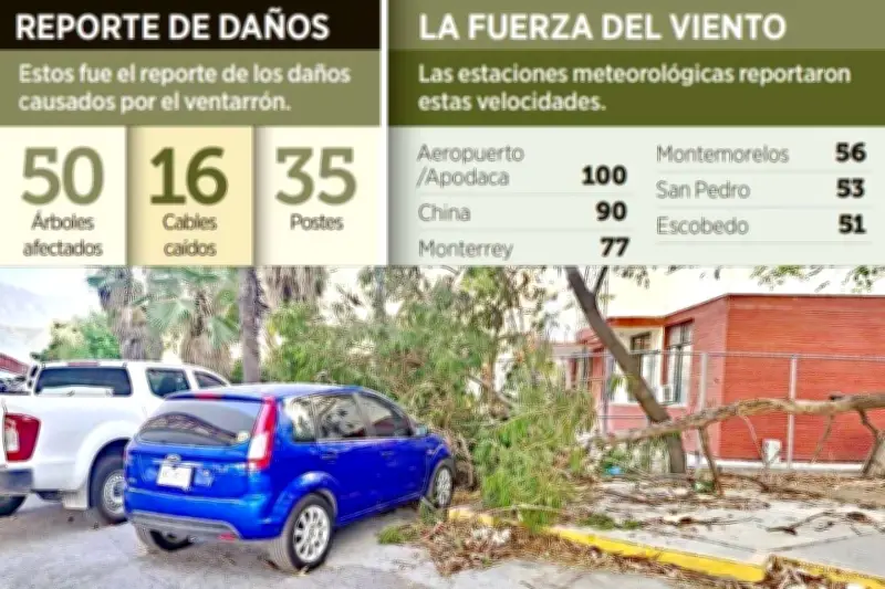 Ventarrón causa daños materiales y apagones generalizados en el norte del país