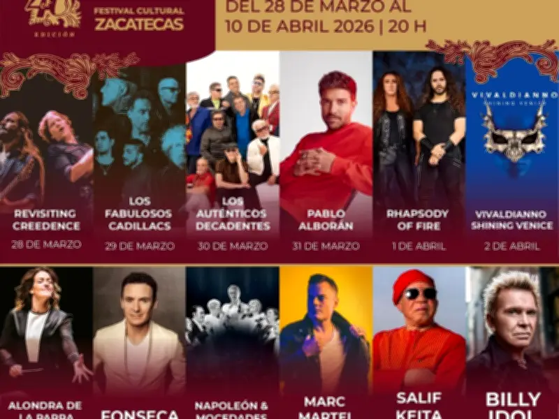Zacatecas Invita al 40 Festival Cultural 2026 con Artistas Mundiales en Semana Santa