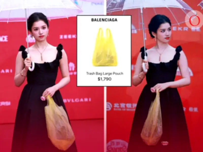 Zhang Jingyi sorprende con bolsa amarilla en alfombra roja: no es Balenciaga