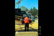 Alcalde de la 4T llega en helicóptero a Carnaval de Veracruz, genera polémica