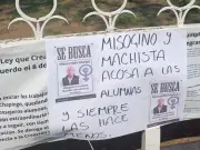 Alumnas de Chapingo despliegan tendedero de denuncias por acoso en el Día de la Mujer