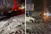Colapso por granizo en la carretera México-Pachuca causa caos vial
