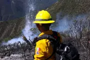 Controlan incendio forestal en Galeana tras intensas jornadas de combate