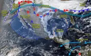 Frente Frío 38 y 39 Traen Lluvias Fuertes y Vientos Intensos a México Esta Semana