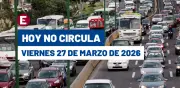 Hoy No Circula del viernes 27 de marzo: restricciones y multas en CDMX y Edomex