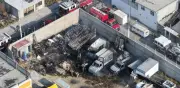 Incendio arrasa con cabinas y cajas de tráileres en Querétaro; sin lesionados reportados