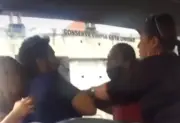 Infidelidad en transporte público: esposa embarazada confronta a marido con amante