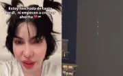 Influencer mexicana capta interceptación de misiles en Dubái durante crisis en Medio Oriente