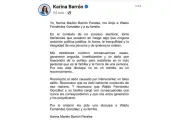 Karina admite fabricar delito contra Waldo y ofrece disculpa pública
