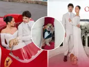 Leo, el perrito de Charles Leclerc, roba protagonismo en la boda civil del piloto en Mónaco