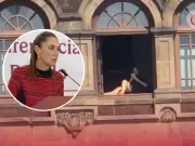 Presidenta Sheinbaum confirma sanción a mujer que tomaba sol en ventana de Palacio Nacional