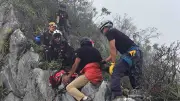 Rescatan a hombre tras caída de 30 metros al buscar su dron en el Cerro de las Mitras