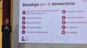 Sheinbaum presenta 'Decálogo por la Democracia' con cambios en plurinominales y regulación de IA