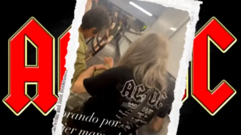 Abuelo mexicano se vuelve viral al asistir a concierto de AC/DC con andadera