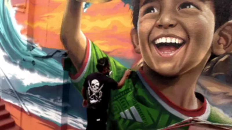 Acapulco se viste de fútbol con murales alusivos al Mundial de la FIFA
