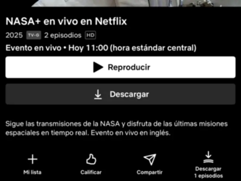 Artemis II de la NASA realizará histórico sobrevuelo lunar con transmisión en vivo por Netflix