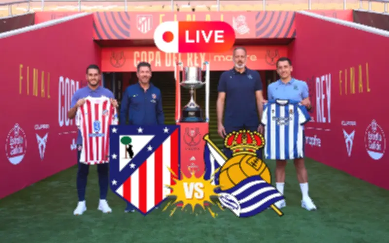 Atlético de Madrid y Real Sociedad disputan la final de la Copa del Rey en La Cartuja