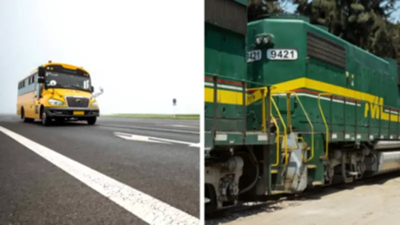 Autobús escolar con 29 niños evita por centímetros ser embestido por tren en Florida