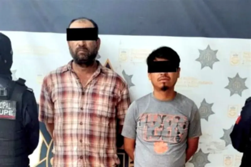 Caen dos sujetos por atar y golpear a elementos de la Guardia Nacional en México