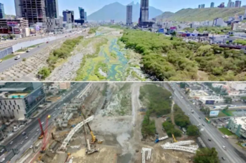 Cambian puentes del lecho del río Santa Catarina