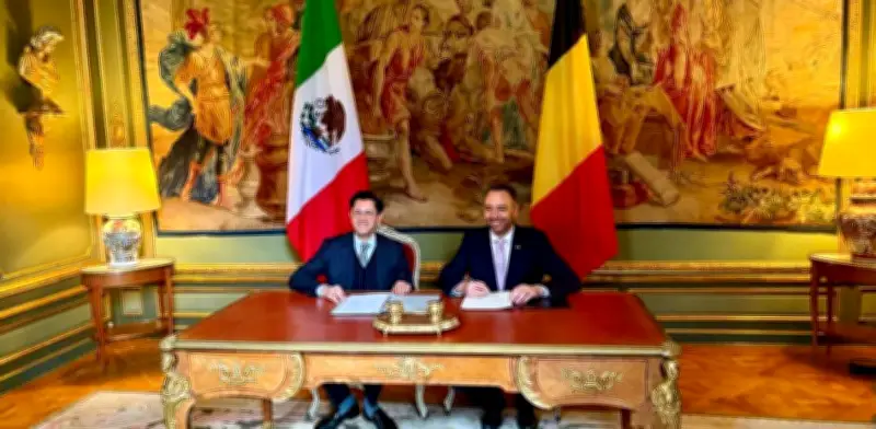 Canciller Velasco culmina gira en Bélgica con acuerdos clave para México y la UE