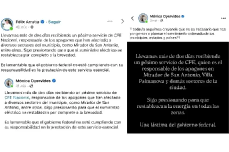 CFE enfrenta críticas por apagones en Ciudad Juárez