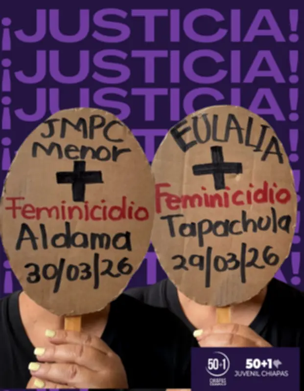 Chiapas registra seis feminicidios en marzo, la cifra más alta en años