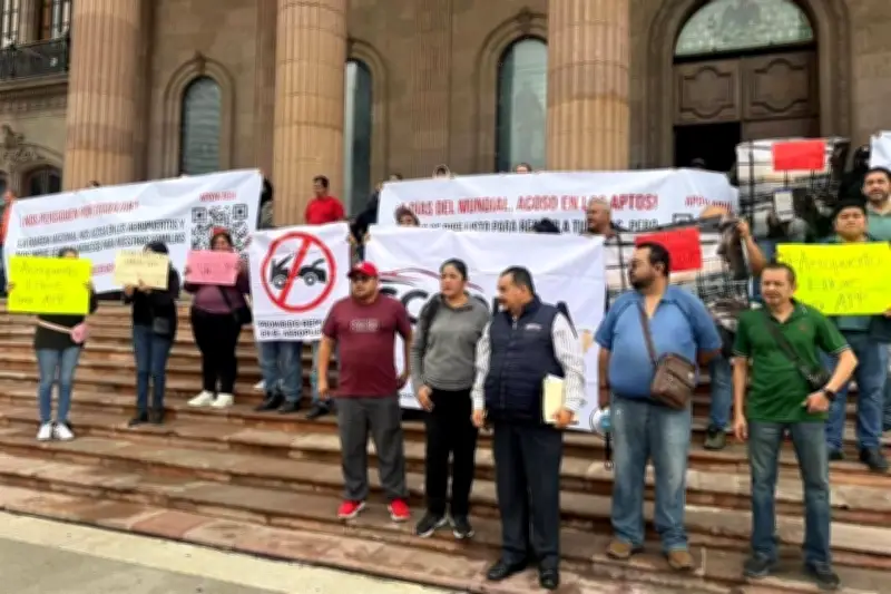 Choferes de taxis de aplicación exigen operar en el Aeropuerto Internacional de la Ciudad de México