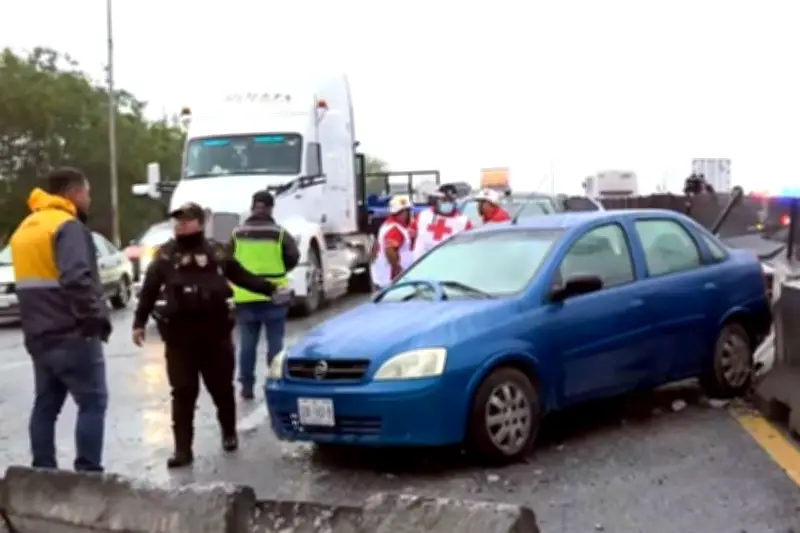 Choque múltiple colapsa la Carretera a Laredo, genera caos vial en la frontera