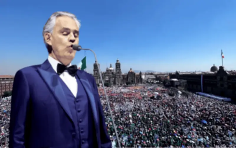 Cierre de calles en CDMX por concierto gratuito de Andrea Bocelli en el Zócalo