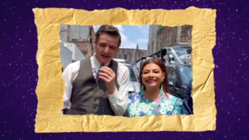 Clara Brugada sorprende a Pedro Pascal en su cumpleaños durante rodaje en CDMX