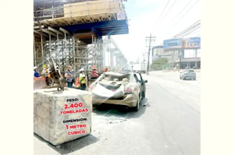 Colapso de Línea 6 del Metro de CDMX deja dos heridos tras caída de bloque de concreto