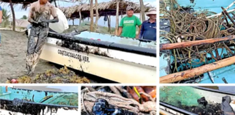 Colectivos marchan en Veracruz a un mes de derrame de hidrocarburo; exigen justicia ambiental