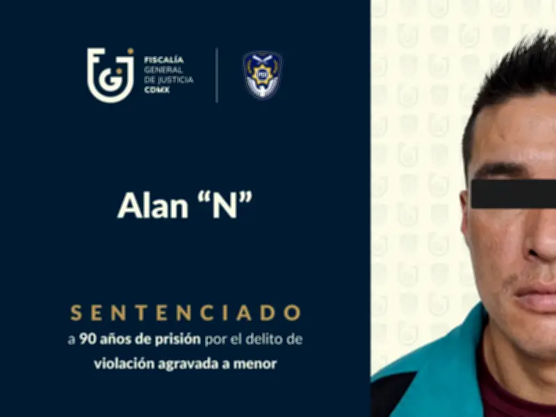 Condenan a 90 años de cárcel a padre por abuso sexual de su hija menor en CDMX