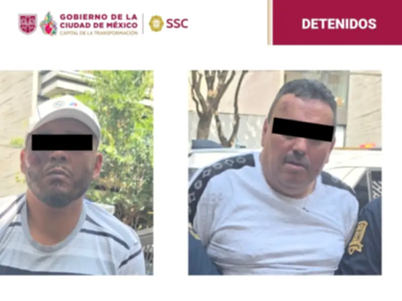 Detienen a dos ladrones que robaron reloj de lujo a adulto mayor en Álvaro Obregón