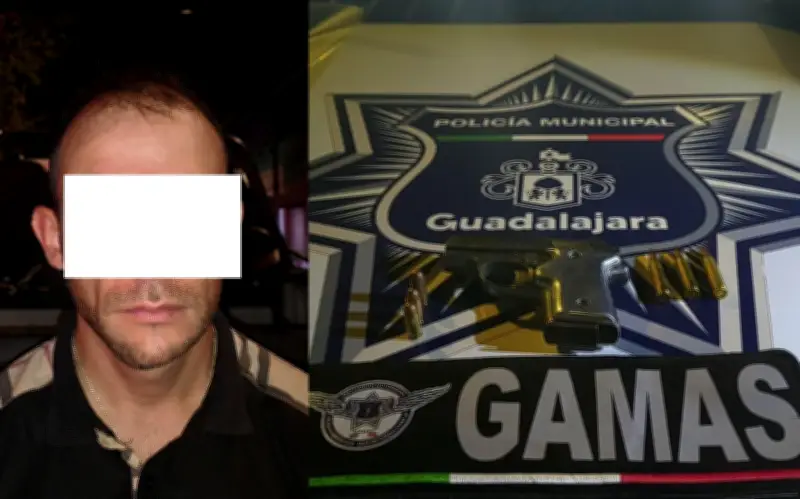 Detienen a hombre armado en Guadalajara con orden de aprehensión por robo