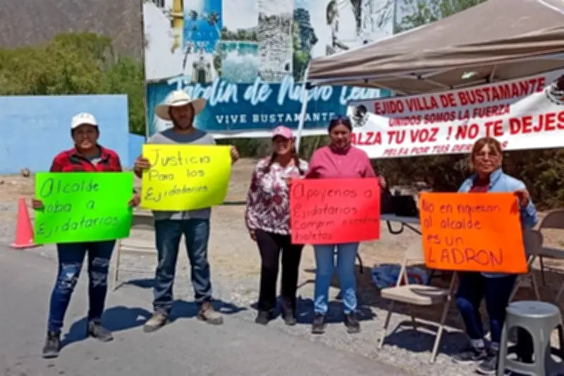 Ejidatarios de Bustamante exigen compensación por turismo en sus tierras